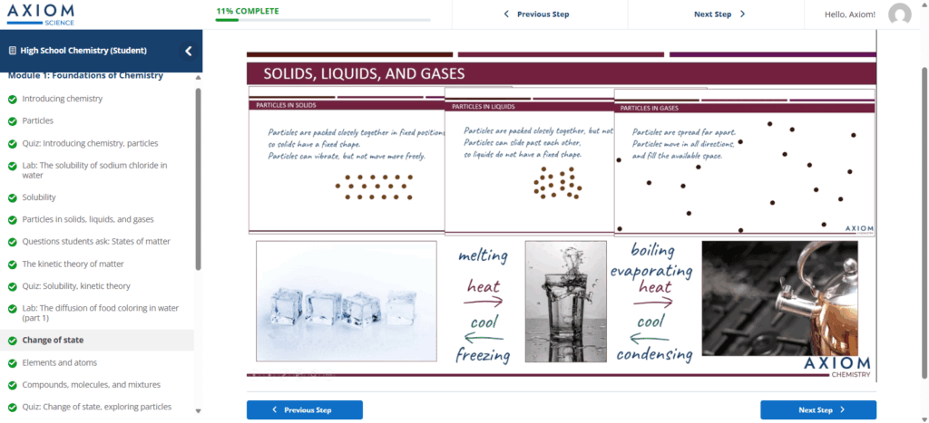 Screenshot of science teaching video