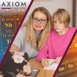 Mother and daughter studying science on a laptop